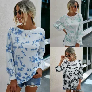 Autumn Printed Slits Top
