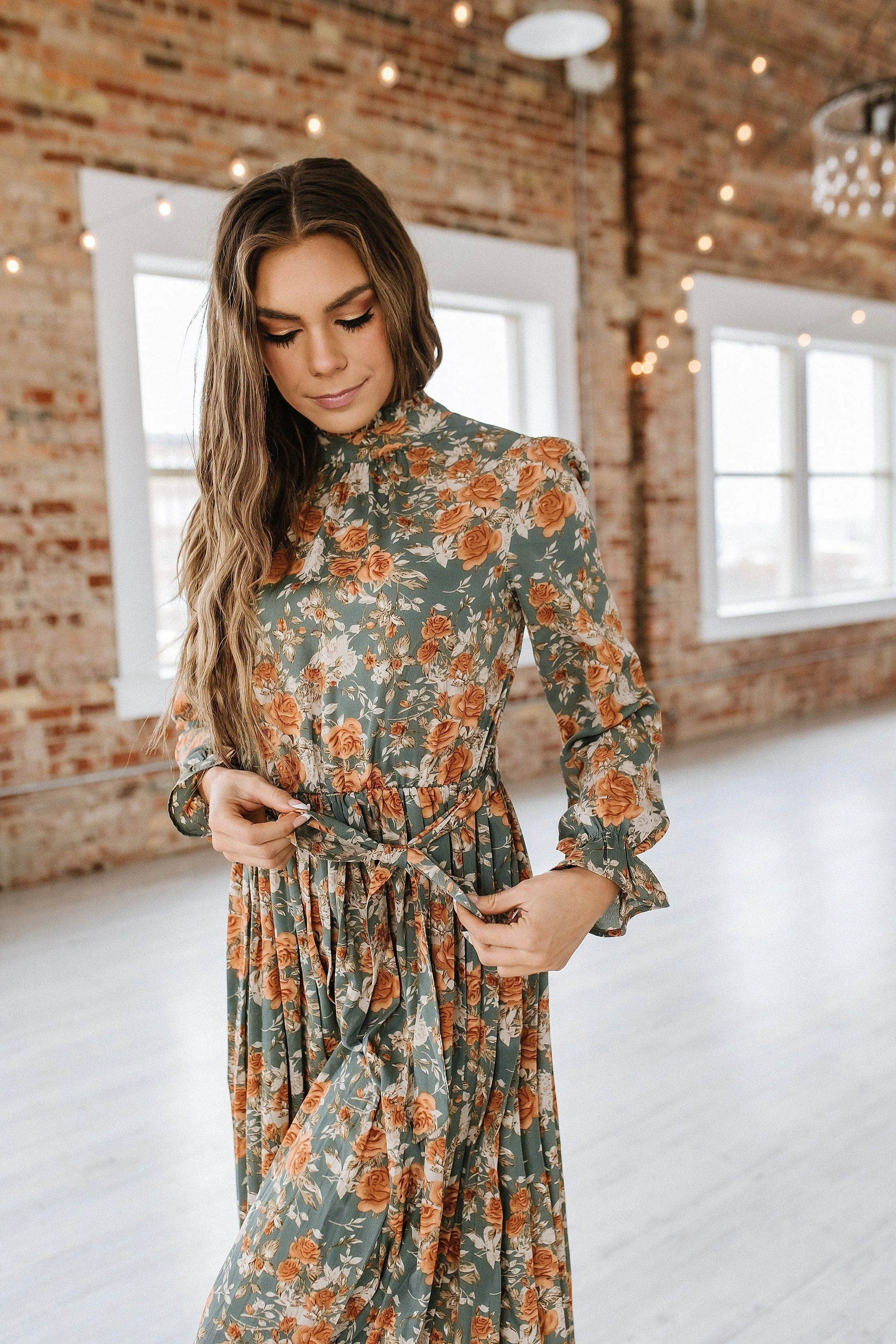 Florals for Fall Pleated Maxi